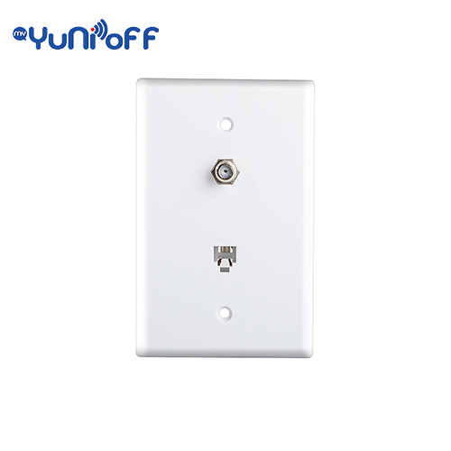 USA TV,Telephone 4C + 1-F81 Mid-Sized Wall Plate
